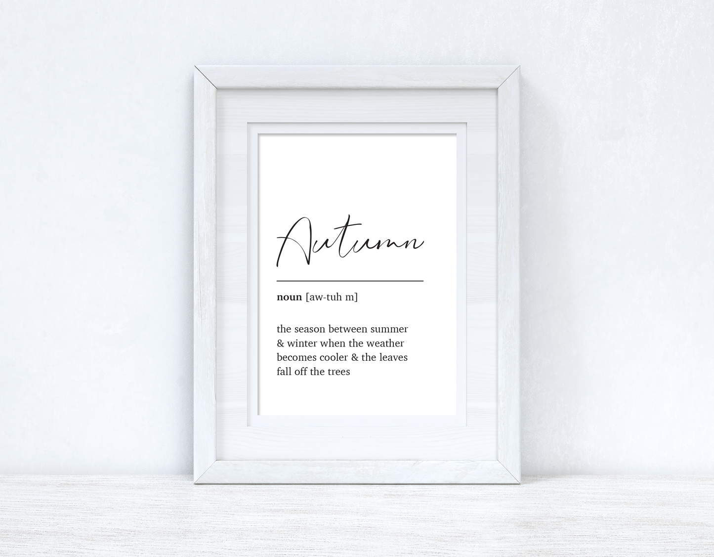 Autumn Definition Meaning Autumn Seasonal Wall Home Decor Print
