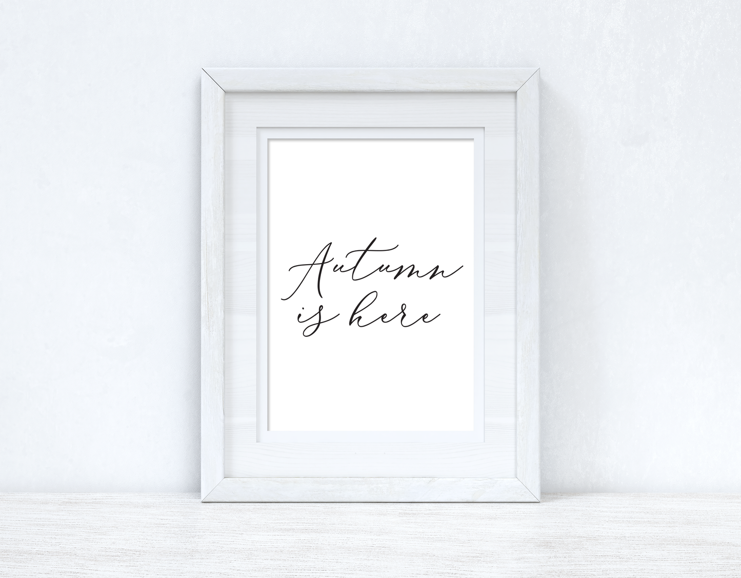 Autumn Is Here Calligraphy Autumn Seasonal Wall Home Decor Print