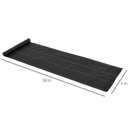 1x50m Weed Barrier Landscape Fabric Durable Convenient Design