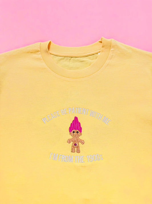 I'm From The 1900's Troll embroidered t-shirt