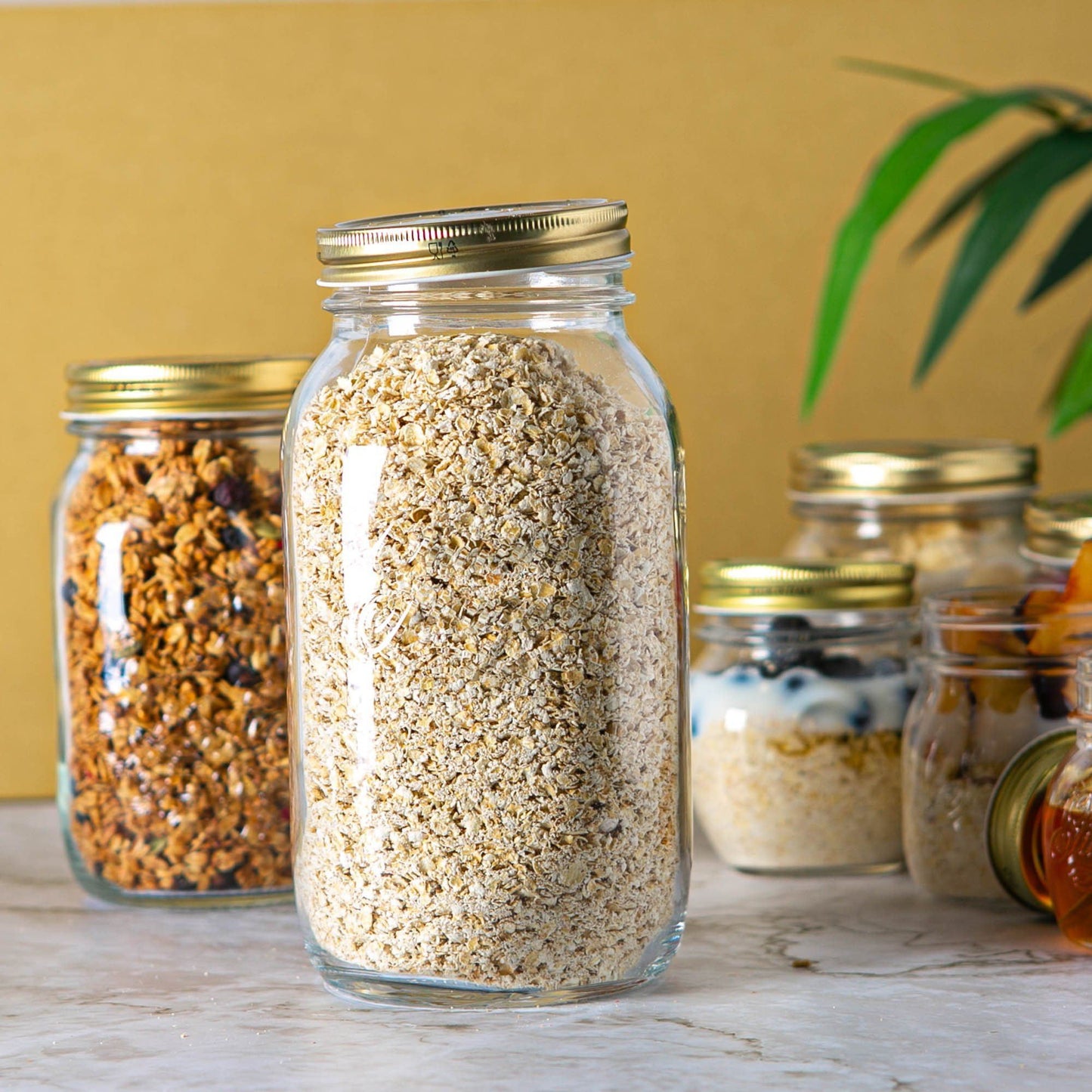 1.5L Quattro Stagioni Glass Storage Jar