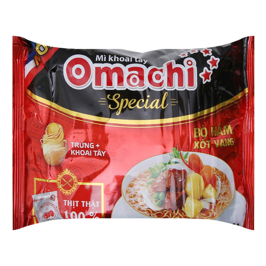 OMACHI Instant Noodles Special Beef Flavour bò hầm xốt vang 92g