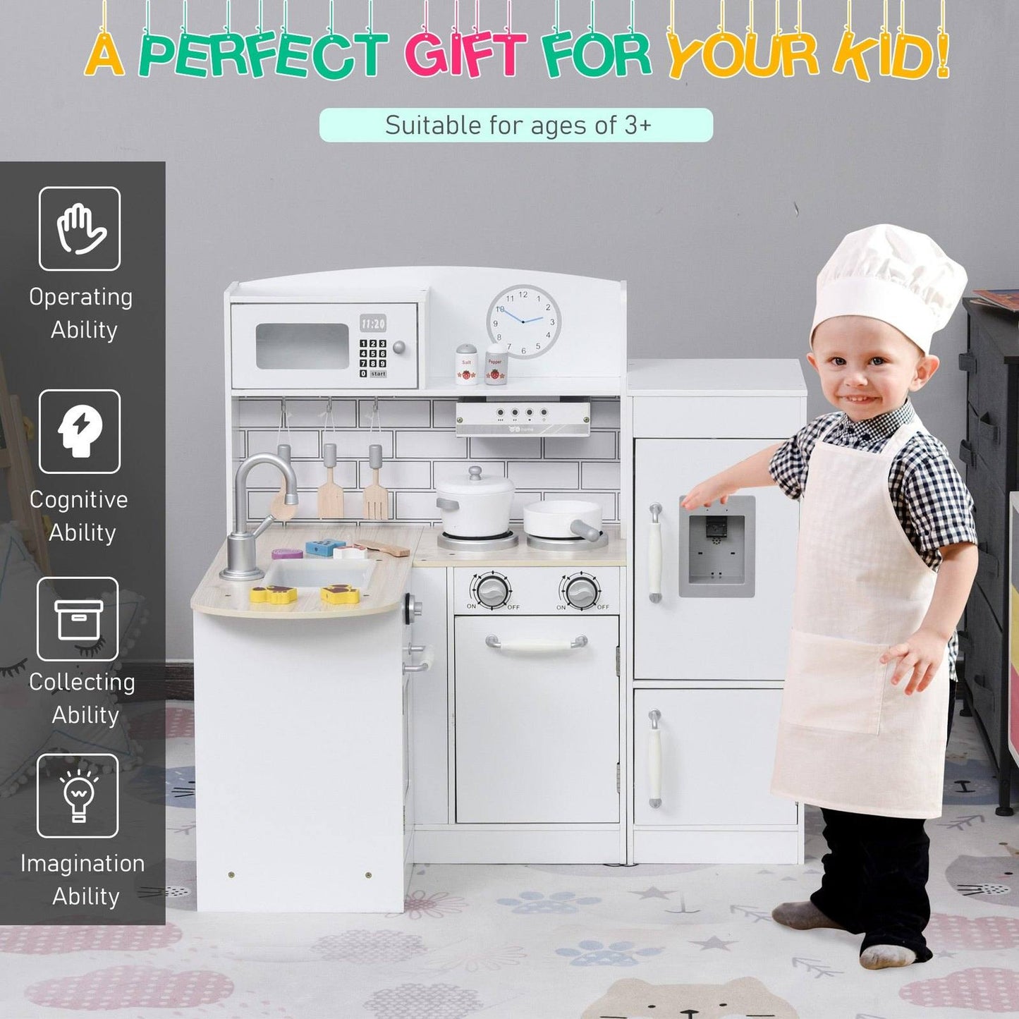 Childrens Electronic Cooking Kitchen Toy w/ Microwave