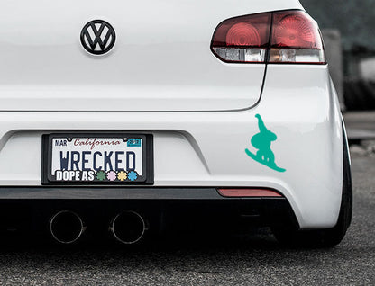 Snowboarder Bumper Car Sticker