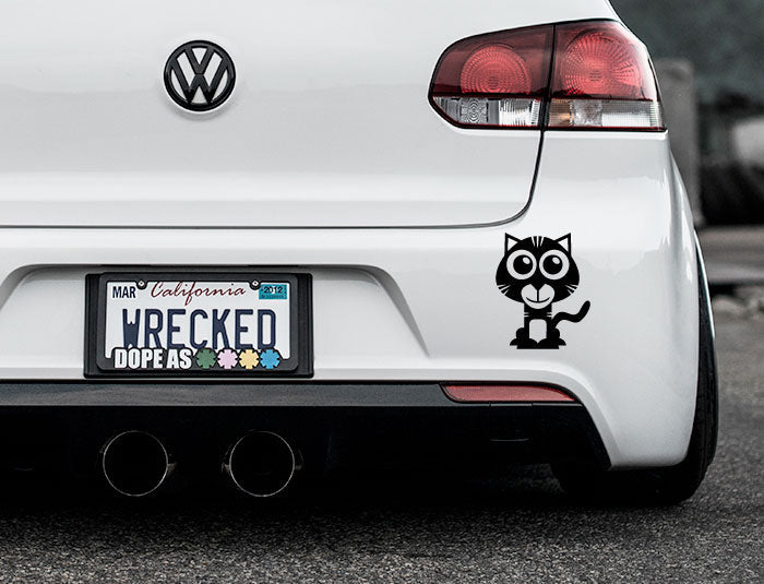 Adorable Tiger Bumper Car Sticker