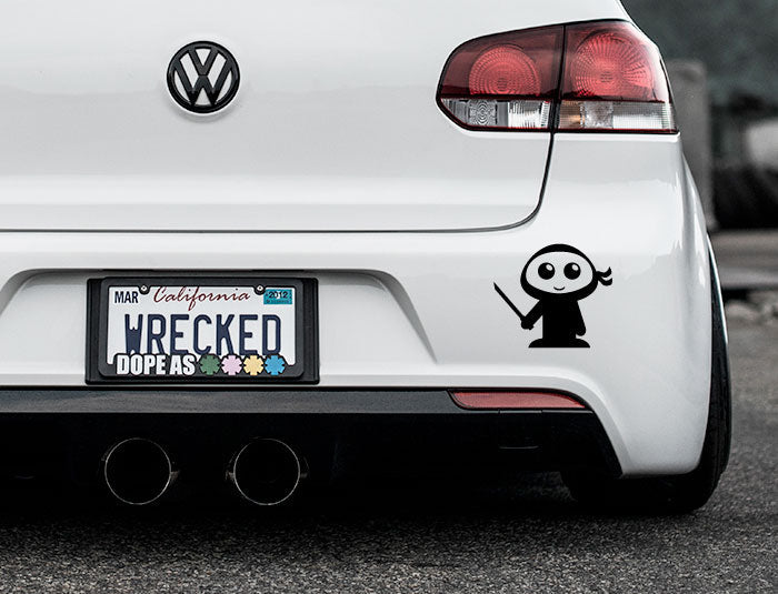 Adorable Ninja Bumper Car Sticker