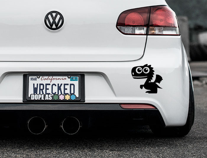 Adorable Dragon Bumper Car Sticker