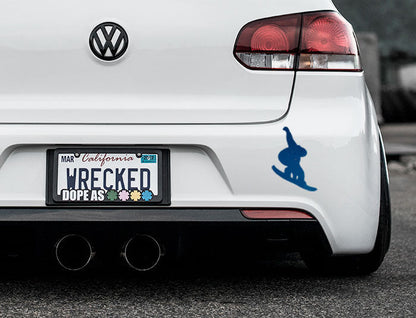Snowboarder Bumper Car Sticker