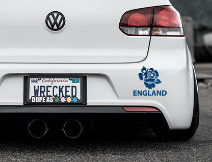 Rose Of England Bumper Car Sticker
