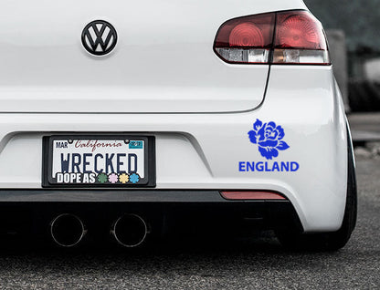 Rose Of England Bumper Car Sticker