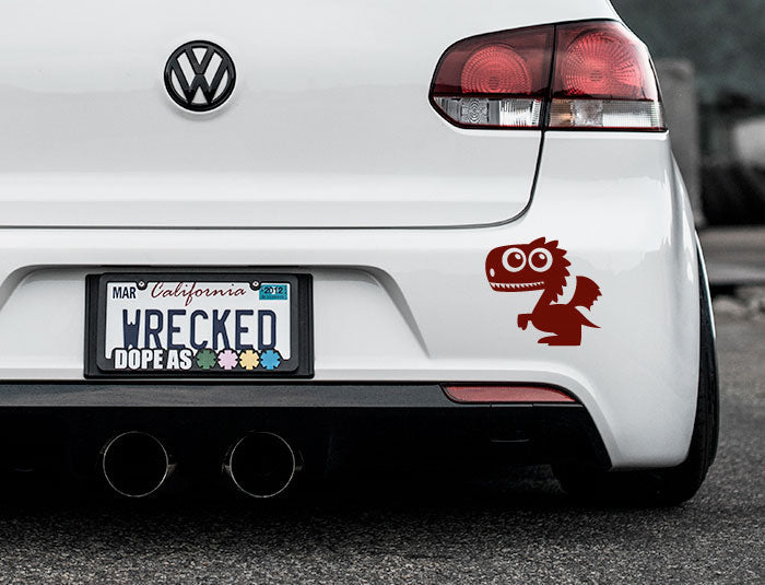 Adorable Dragon Bumper Car Sticker