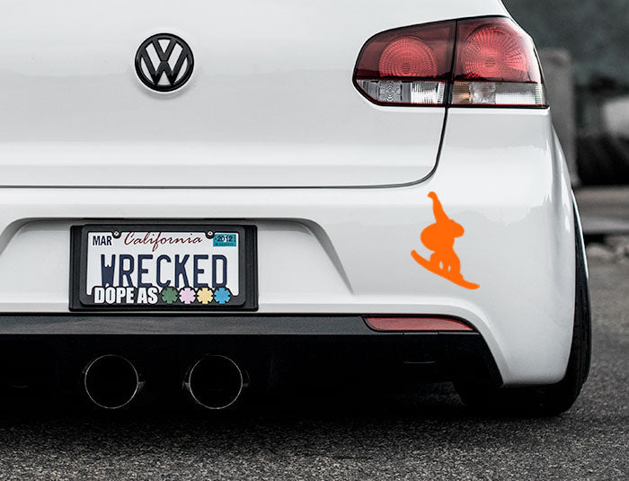 Snowboarder Bumper Car Sticker
