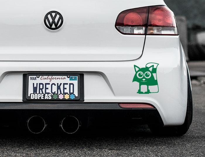 Adorable Raccoon Bumper Car Sticker