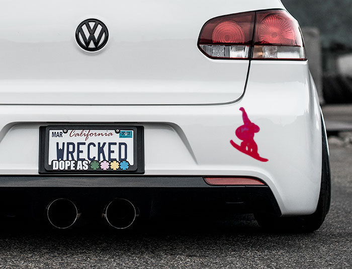 Snowboarder Bumper Car Sticker