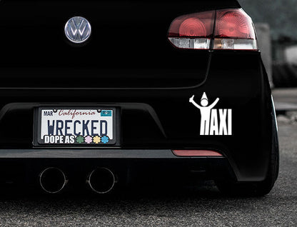 Taxi Drunk Bumper Car Sticker