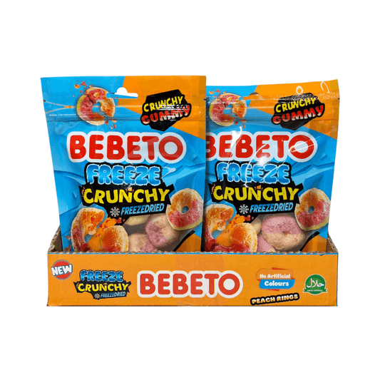 Wholesale Bebeto Freeze Dried Sweets - Peach Rings - (CDU of 12)