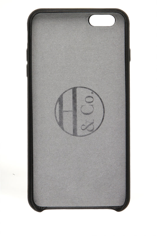 iPhone 6 Plus Case, Black Leather