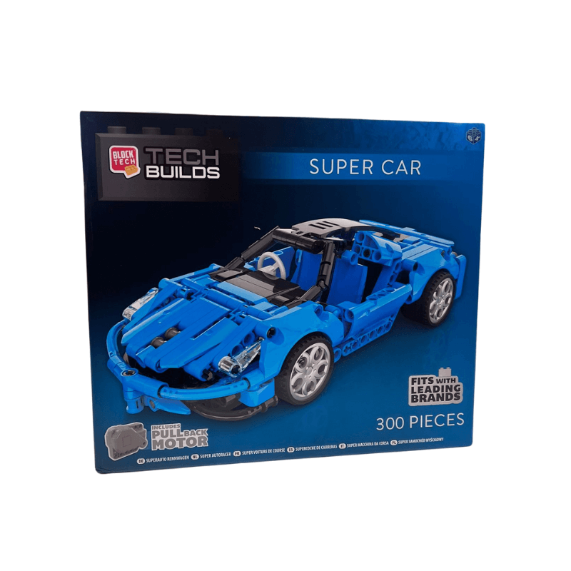 Wholesale Block Tech - Tech Builds Build Your Own Blue Super Car - (Case of 6)