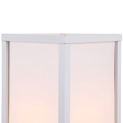 Medium-density fibreboard 4-Tier Floor Lamp White