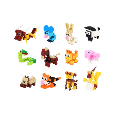 Wholesale Build Your Own Zodiac Animal Blocks - (CDU of 12)