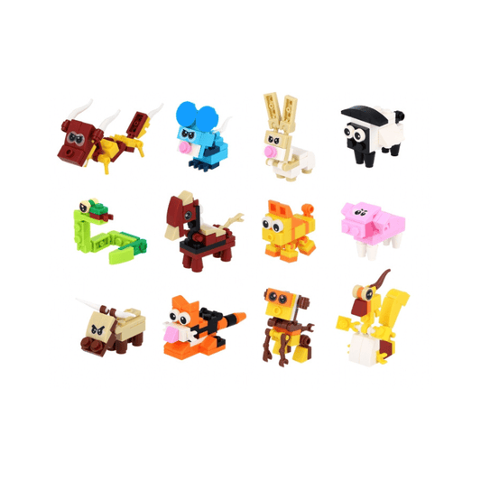 Wholesale Build Your Own Zodiac Animal Blocks - (CDU of 12)