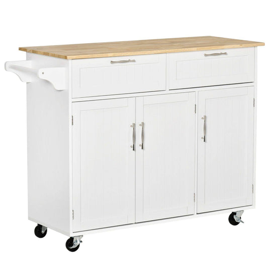 Homcom Kitchen Island Utility Cart