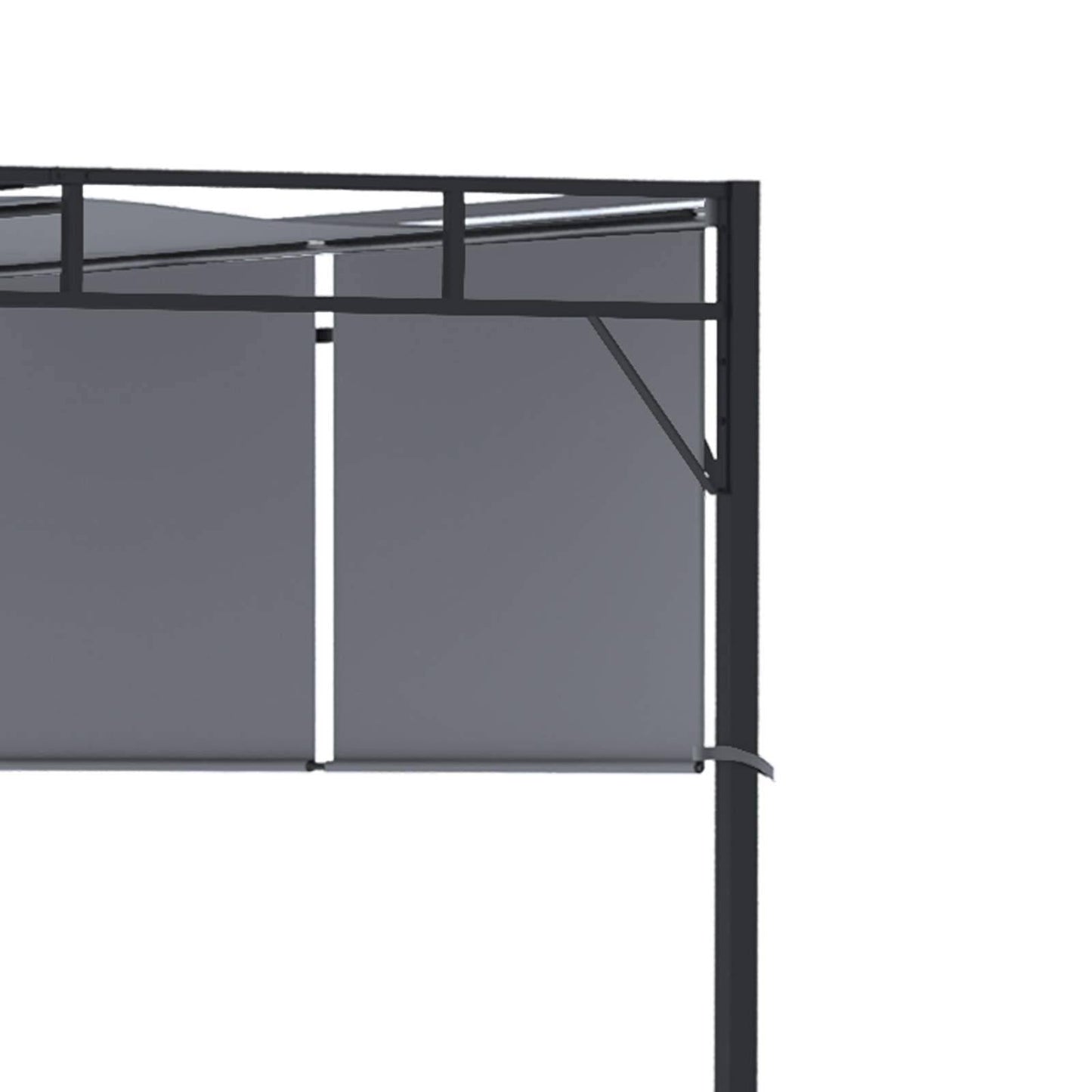 3 x 3M Steel Pergola Gazebo with Retractable Roof