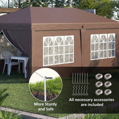 3 x 6 m Pop Up Gazebo with Sides and Windows