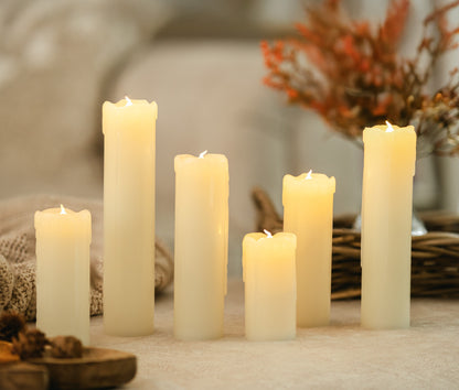 6pc Flameless LED Pillar Candles