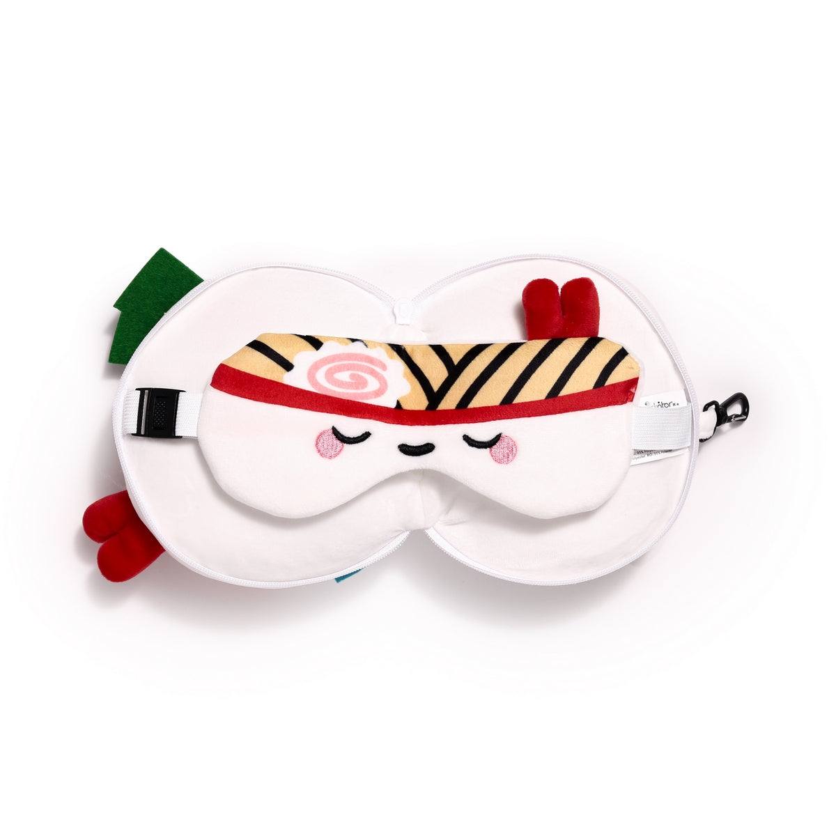 Foodiemals Relaxeazzz Nori Ramen Bowl Travel Pillow and Eye Mask