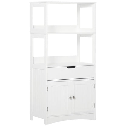 kleankin Bathroom Floor Cabinet Storage Unit Kitchen Cupboard W/ Doors Drawer & Shelf