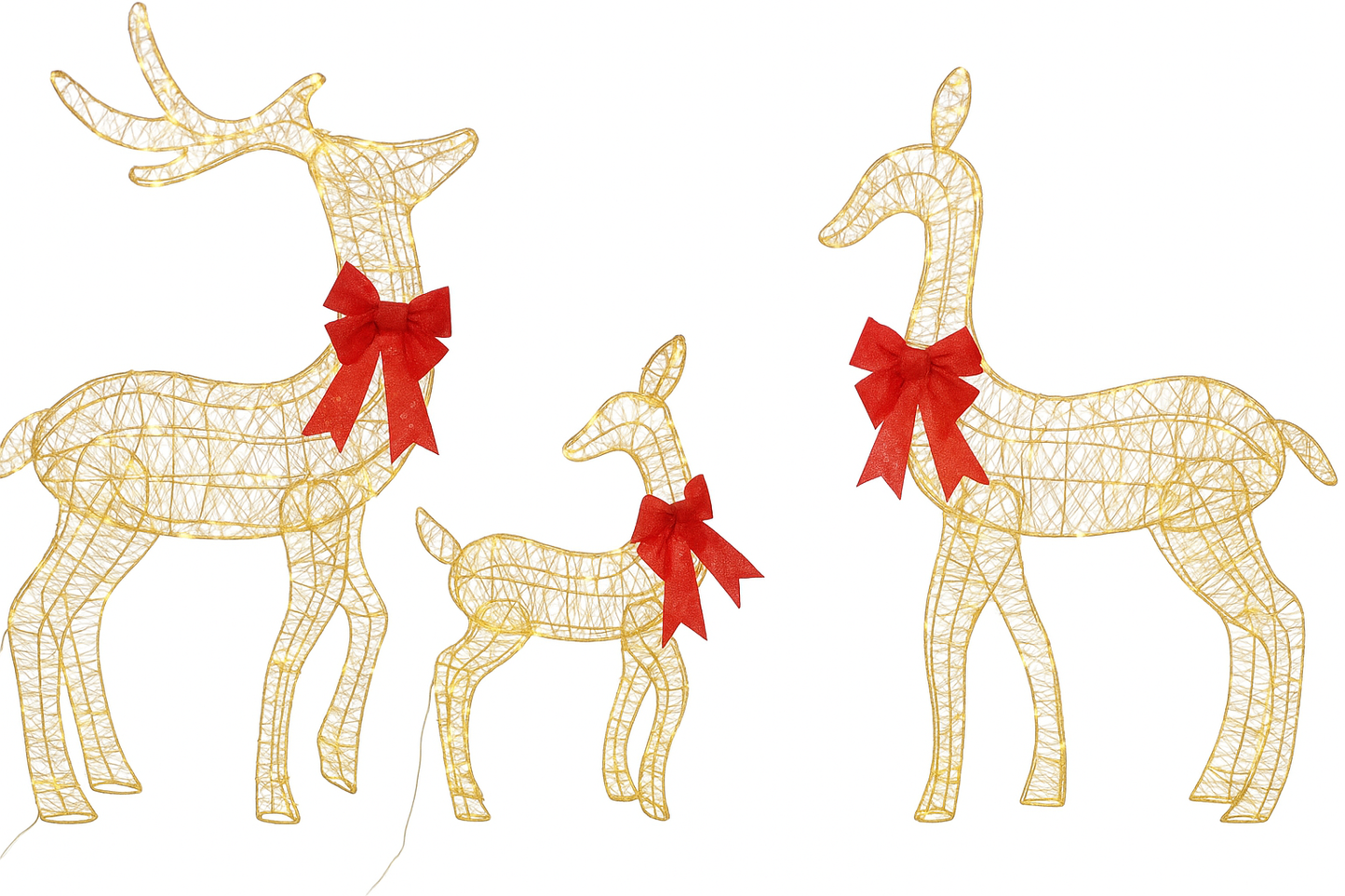 LED Christmas Reindeer Family Decoration