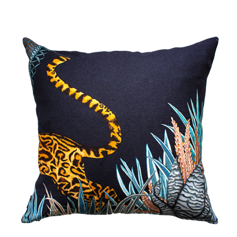 Ardmore - Cheetah Kings Forest Tanzanite Cotton Cushion Cover
