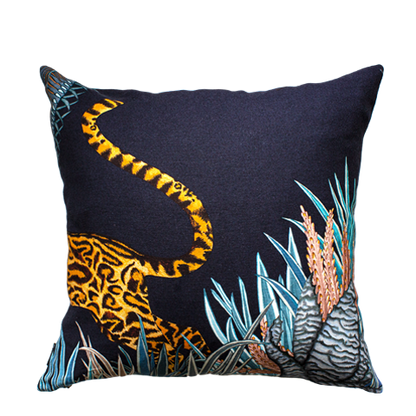 Ardmore - Cheetah Kings Forest Tanzanite Cotton Cushion Cover