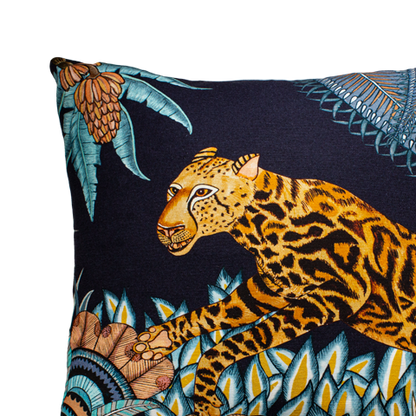 Ardmore - Cheetah Kings Forest Tanzanite Cotton Cushion Cover