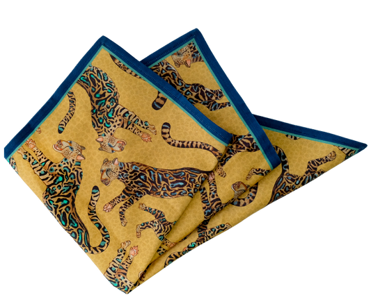Ardmore - Cheetah King Napkins Gold (pair)