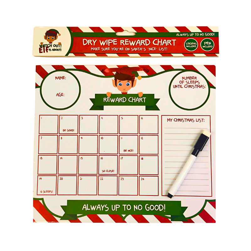 Wholesale Christmas Elf Children's Reward Chart - (Case of 24)