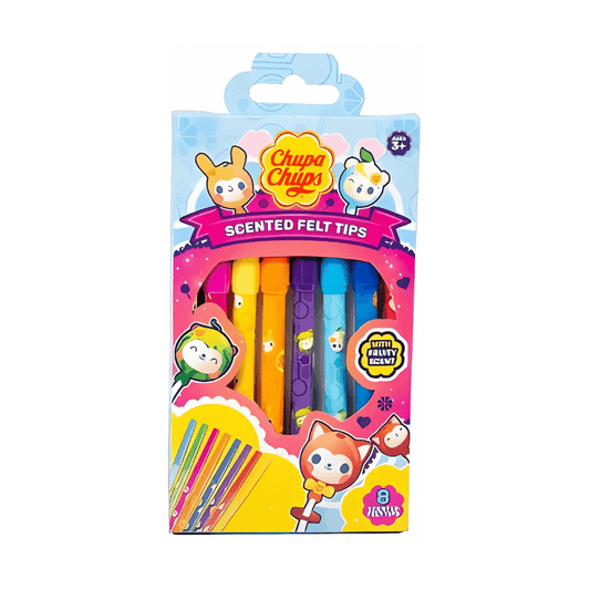 Wholesale Chupa Chups Fruit Scented Felt Tips 8 Pack - (Case of 12)