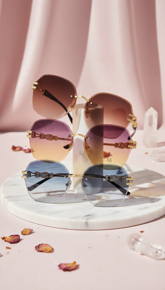 Round Lens Gradient Sunglasses Box of 12