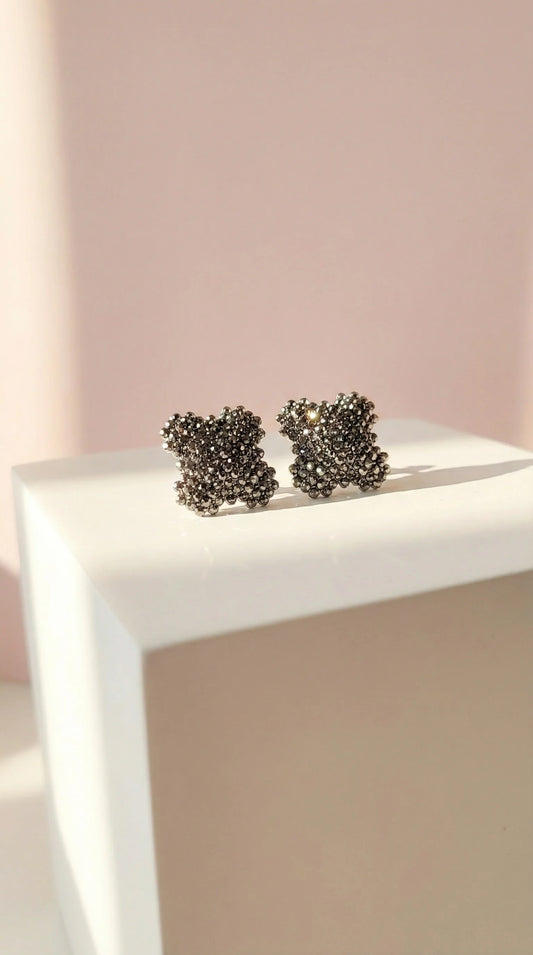 Clover Crystal Non Pierced Clip On Earrings