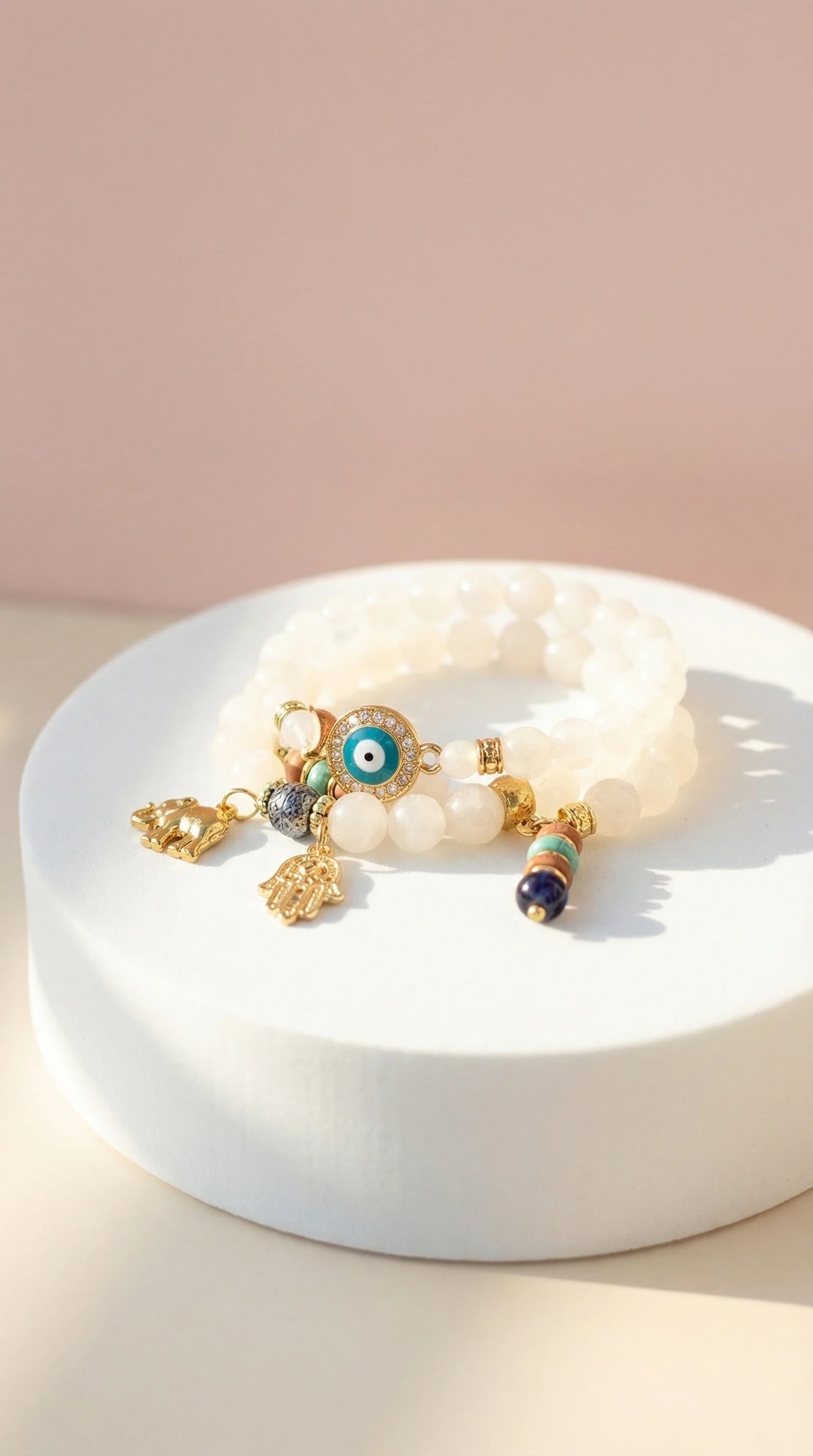 Parisian Charm Ceramic Beaded Bracelet Set
