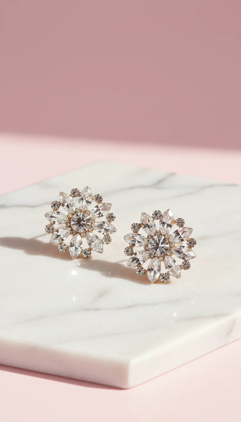 Sparkly Crystal Stud Earrings