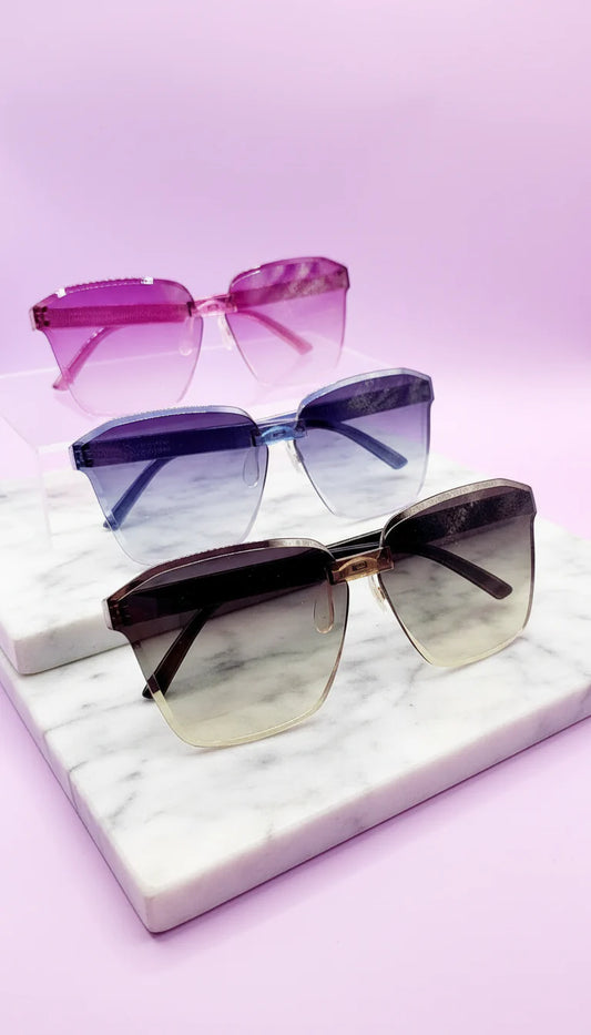 Rimless Cat Eye Sunglasses Box of 20