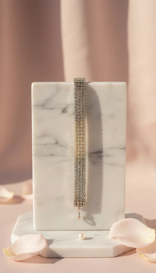 Chunky Adjustable Crystal Tennis Bracelet