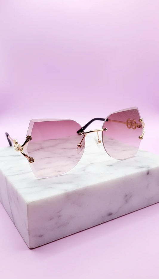 Pastel Lens Rimless Sunglasses Box of 20