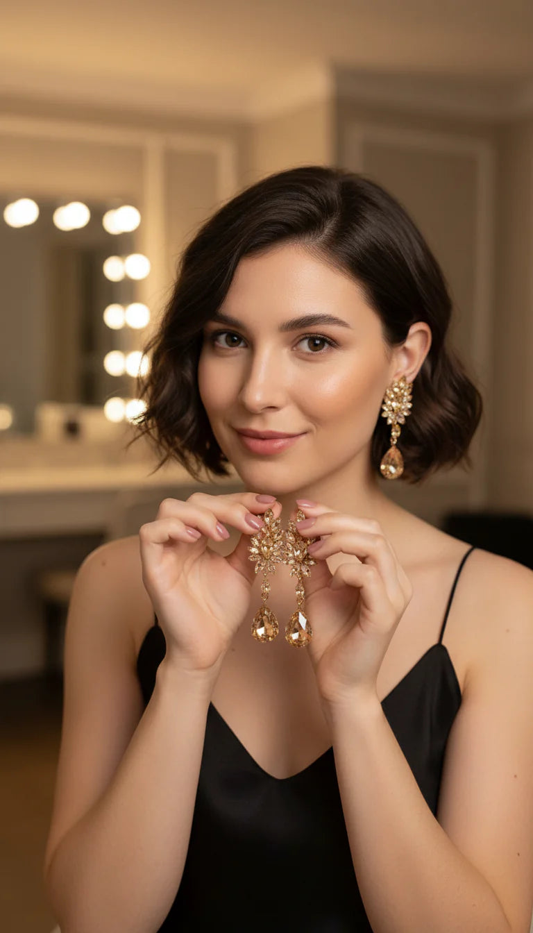 Teardrop Crystal Drop & Dangle Earrings