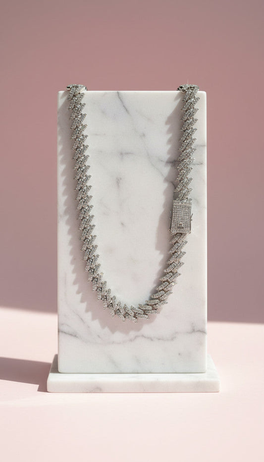 Stainless Steel Gold Plated Cuban Link Chain Necklace