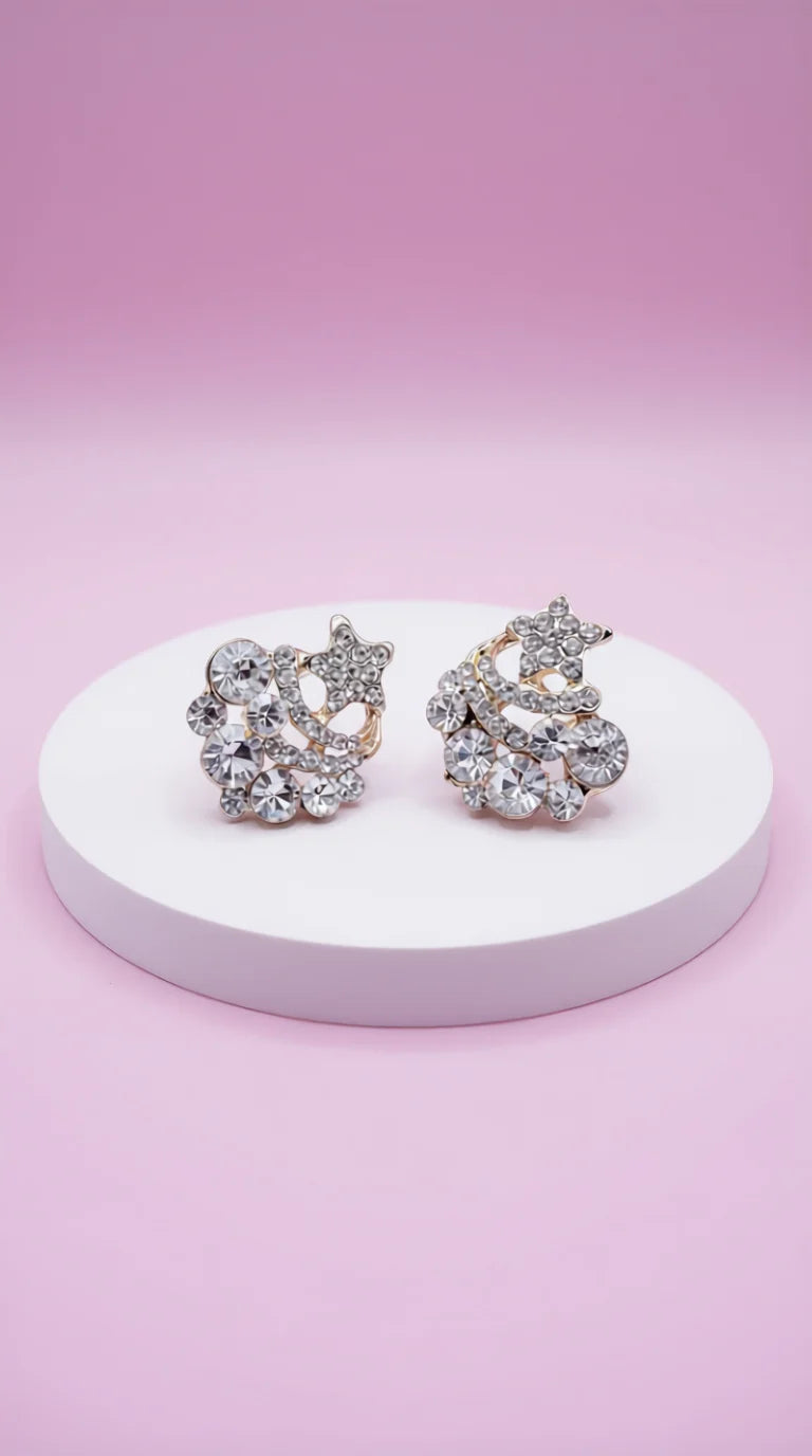 Star Cluster Crystal Stud Earrings