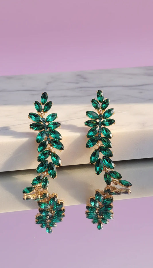 Layered Teardrop Crystal Drop & Dangle Earrings