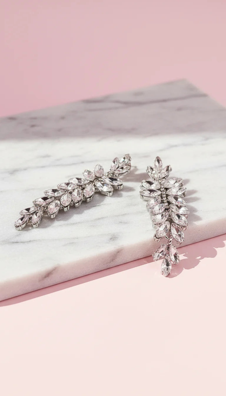 Layered Teardrop Crystal Drop & Dangle Earrings